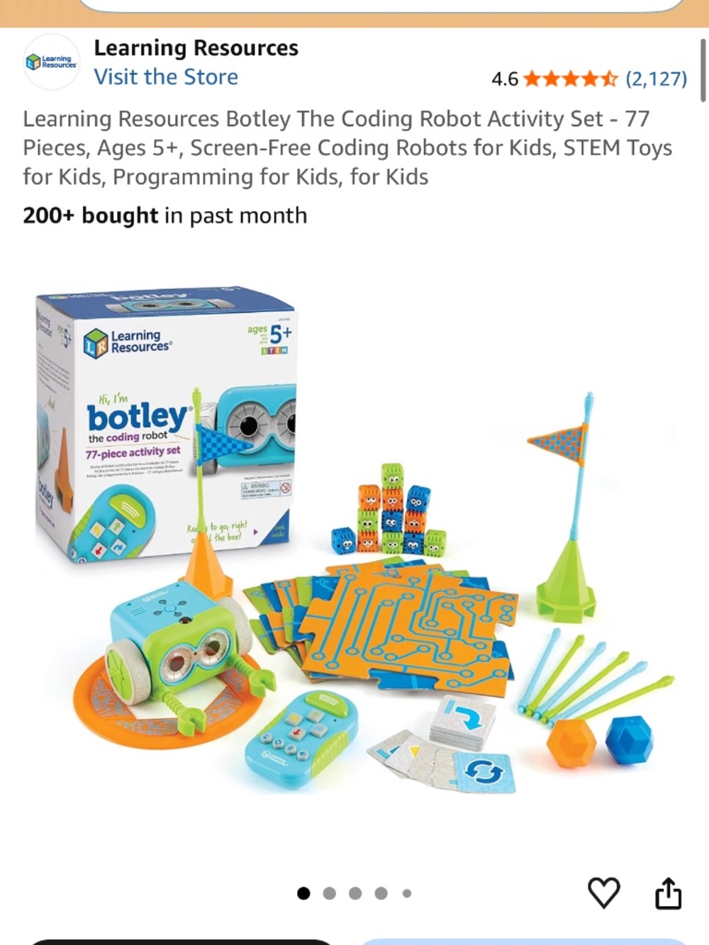 Botley Coding Robot 77 piece Activity Se - NWOT - comes with handy carrying case